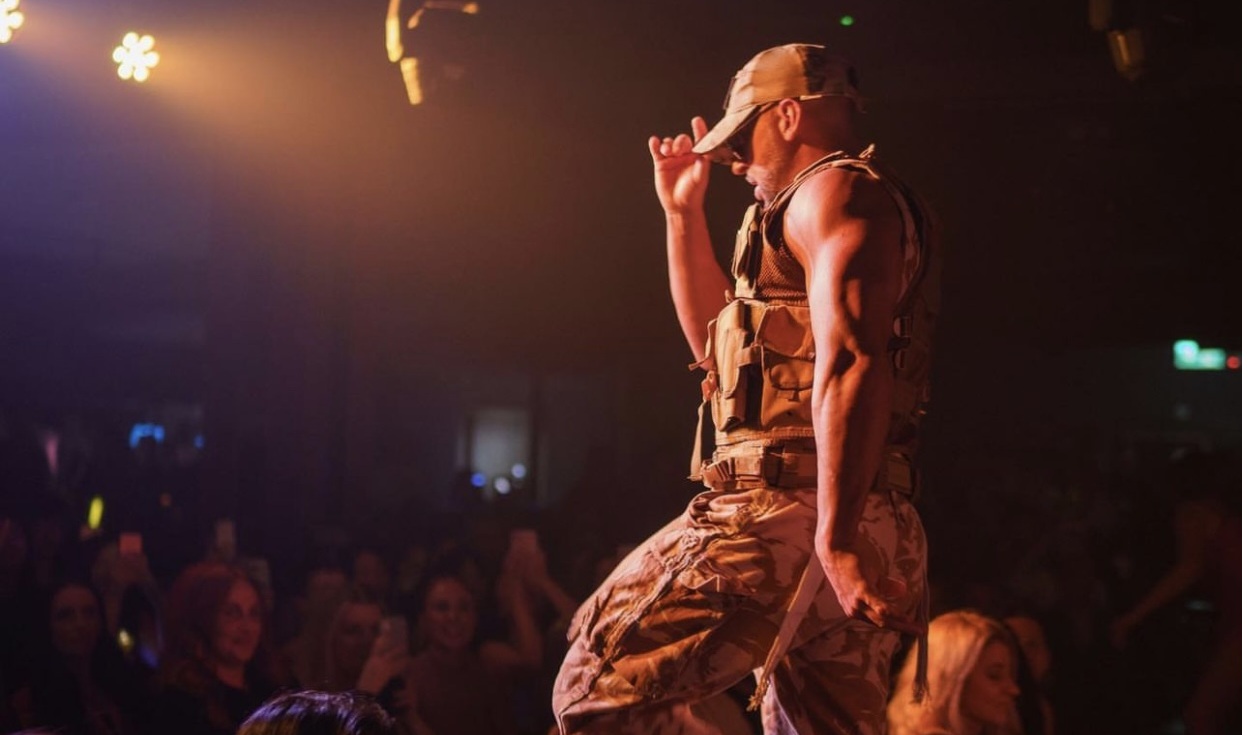 Ladies Night entertainment atmosphere with dancers